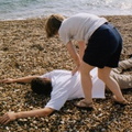 abbie checks nick for vital signs